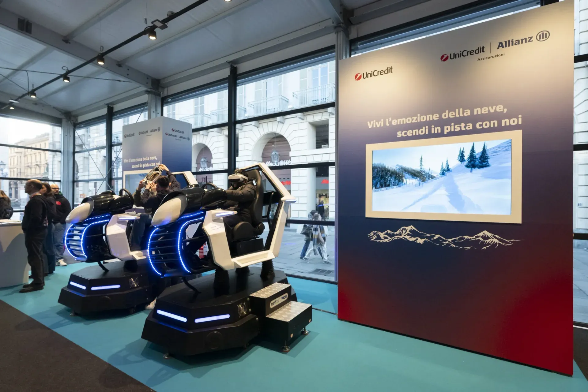 Deux simulateurs scooter des neiges VR déployés en parallèle lors d'un événement