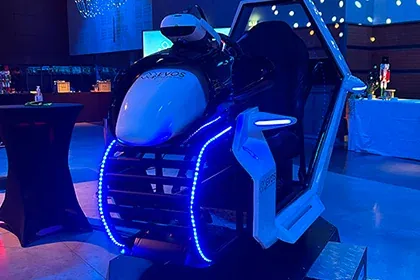 Simulateur scooter des neiges VR By Evos - conduite sur neige en réalité virtuelle