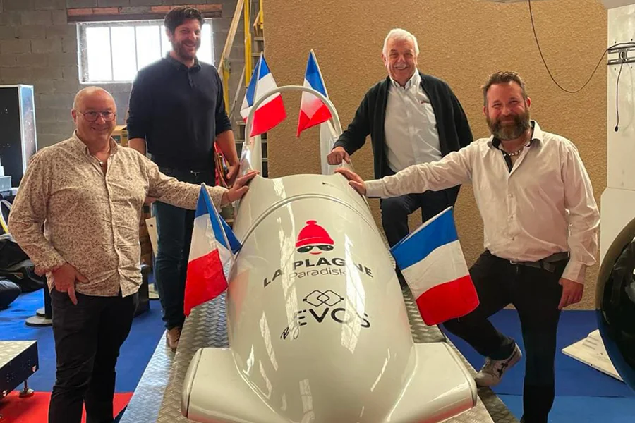 Visite des élus du Tarn chez By Evos - Sénateur Bonnecarrère et Président Cantaloube dans les locaux de l'entreprise VR