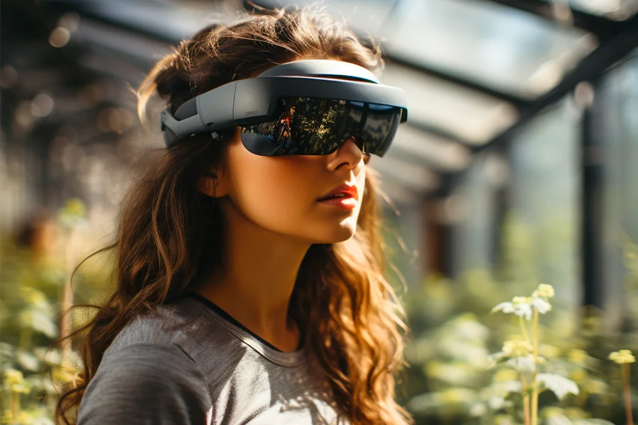 Groupe de collaborateurs portant des casques VR lors d'une formation RSE en salle