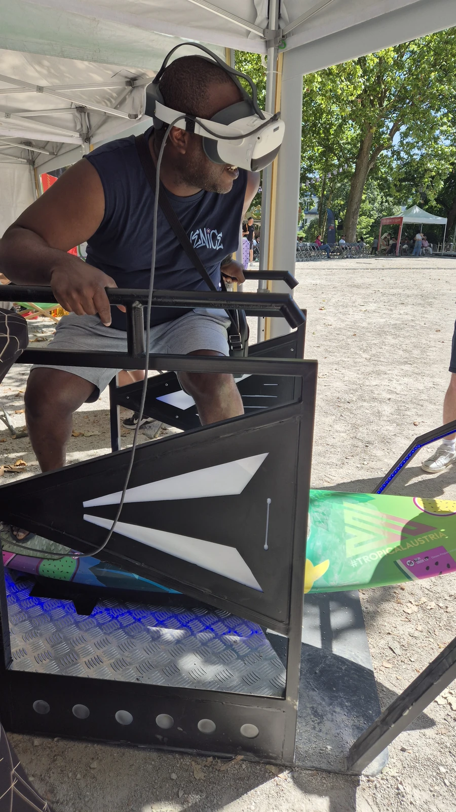 Session VR sur la fan zone JO 2024 de la Ville de Dijon